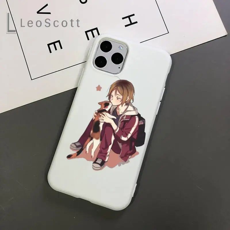 

Anime Haikyuu Kenma Kozume flower Phone Case Candy Color for iPhone 11 12 mini pro XS MAX 8 7 6 6S Plus X 5S SE 2020 XR
