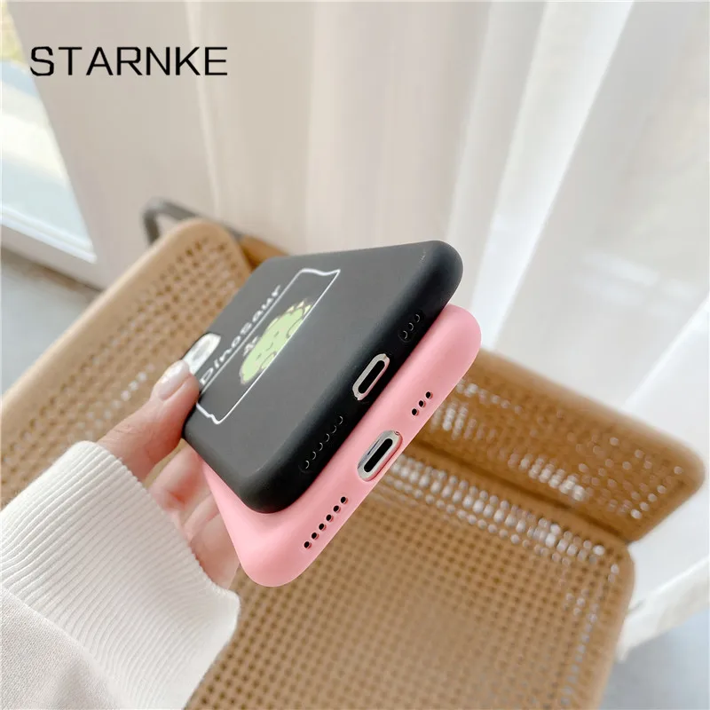 

Cute Couples Dinosaur Phone Cover For Xiaomi Redmi Note 9S 9 10 Pro Max 10S 8 7 6 5 Pro 8T 9T 4 4X Silicone Candy Color Case