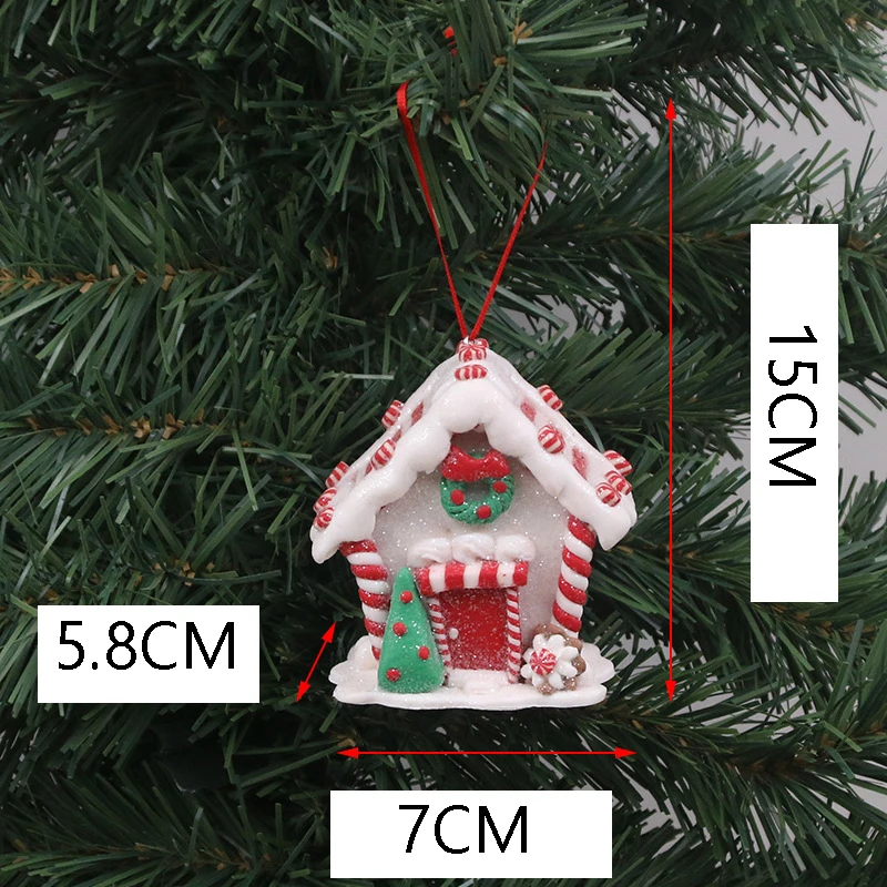 7cmx5 8cmx15cm christmas small house pendant creative christmas decoration pendant navidad desktop ornaments home decor free global shipping