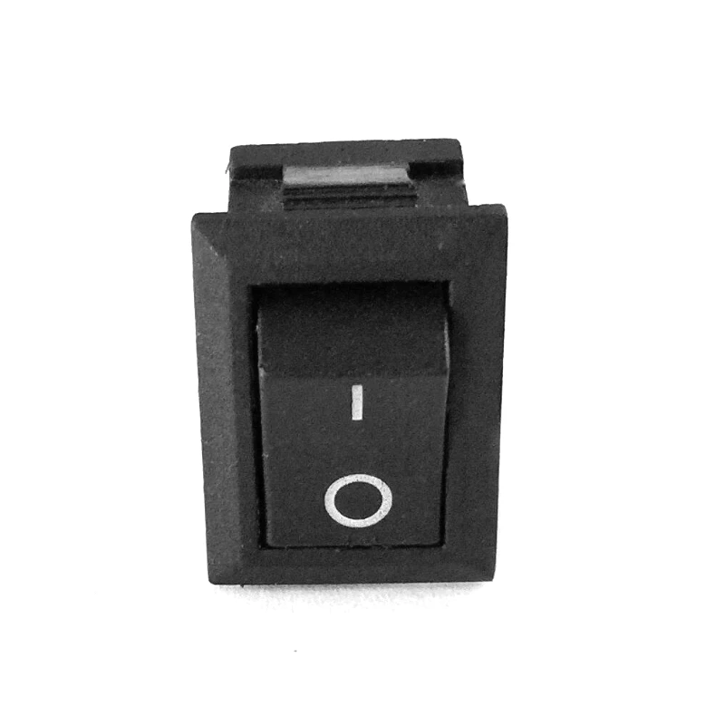 5 шт. мини клавишный переключатель защелкивающийся кнопочный черный SPST вкл./ВЫКЛ.