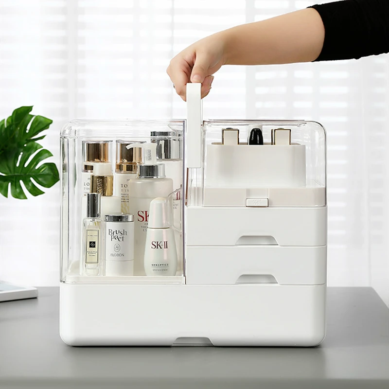 Новый подъемный тип косметический ящик для хранения пыленепроницаемый