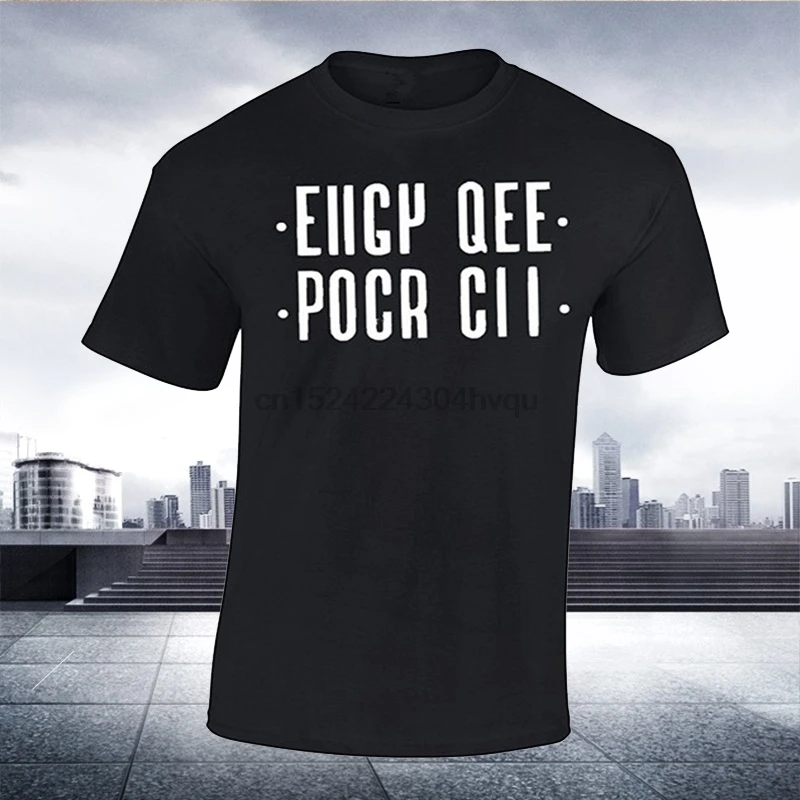 100% хлопок Eiigy Qee Pocr Cii скрытое сообщение футболка женская футболка|Мужские