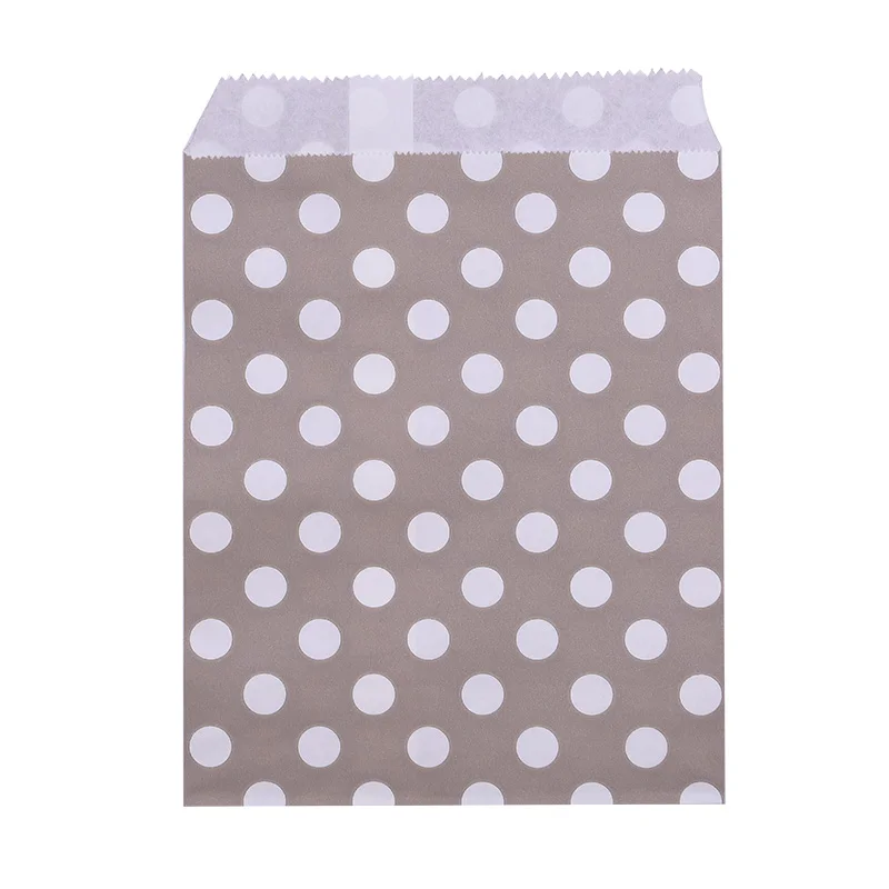 CB11 25/50pcs 18*13cm Kraft Paper Bags Wave Stripe Dot Gift Bag for Wedding Birthday Candy Snack Bag Festival Party Wrapping Supplies - Цвет: CB11