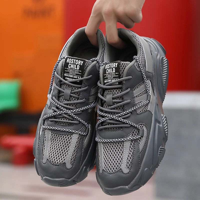 

Clunky Sneaker Classic Unisex Fashion Mesh Breathable Men's Casual Shoes Outdoor Walking Jogging Shoes Zapatillas Hombre Mujer