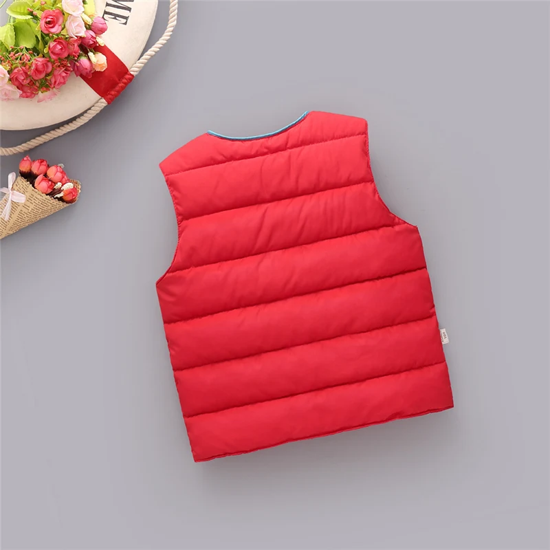 2019 Brand New Infant Kids Baby Girl Boy Printed Vest Down Button Jacket Waistcoat Coat Winter Thick Warm Outwear 2-7T | Детская одежда