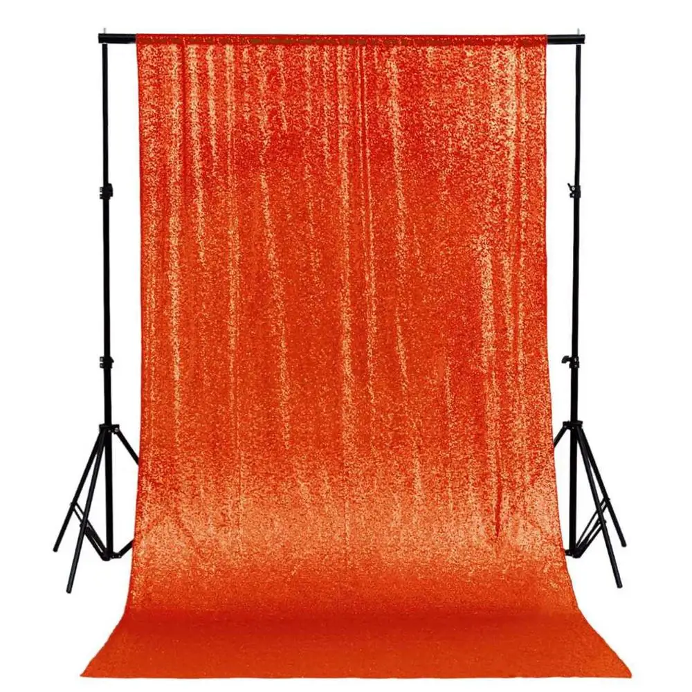 Orange Shinybauty 2 панели 2X10FT многоцветный Розовый блесток свадебный фон день рождения шторы украшения стены для Girls-M190820 - Цвет: Orange