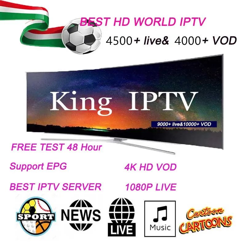 4500+ Live World IPTV подписка Европа Франция Бразилия арабский голландский Швеция французский Польша Португалия для смарт iptv-приставка M3U