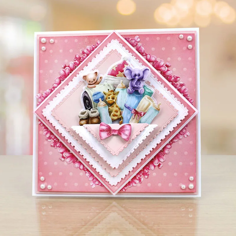 Металлические Вырубные штампы Добро пожаловать в мир для изготовления открыток