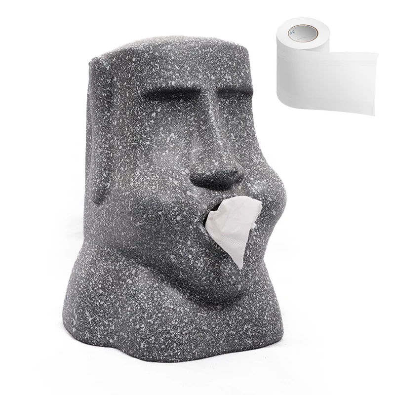 Коробка для салфеток Пасхальный остров Moai форма бумажный держатель камень