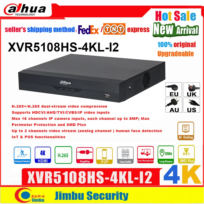 Сетевой видеорегистратор Dahua XVR 4K XVR5108HS 4KL I2 8 канальный сетевой пятиядерный ГП