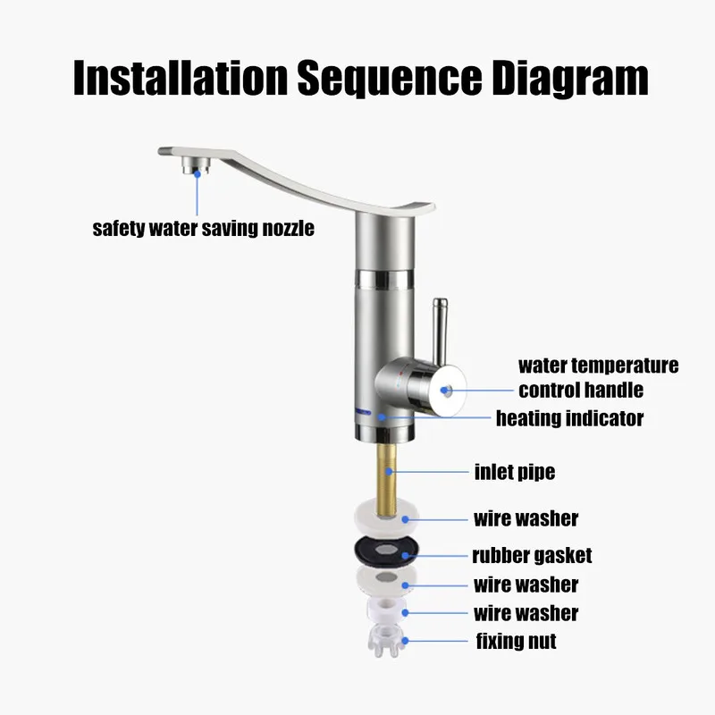 Бытовой Электрический смеситель 3000 Вт электрические водонагреватели для