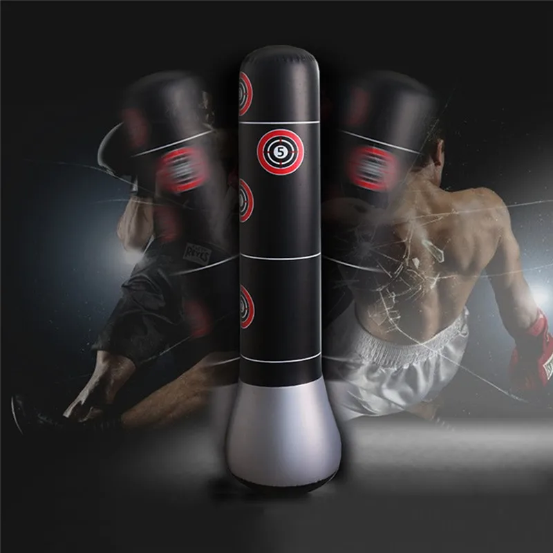 

160cm Boxing Punching Bag Inflatable Free-Stand Tumbler Muay Thai Training Pressure Relief Bounce Sandbag Fitness equipment