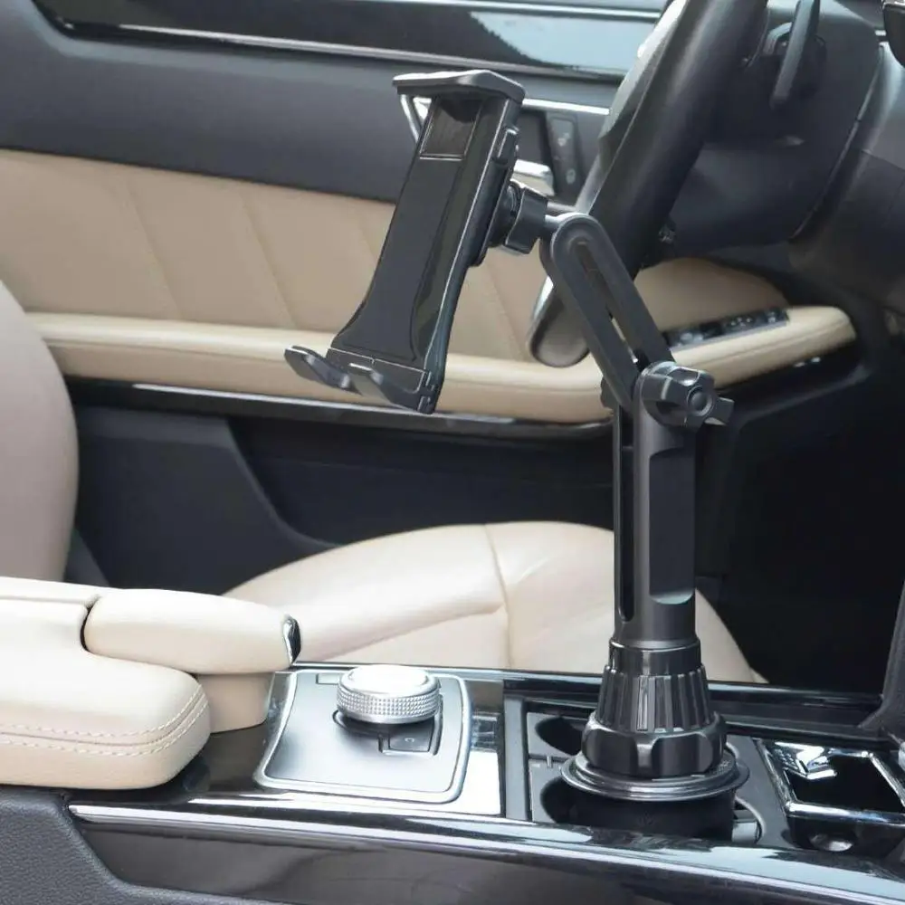 

Universal 360 car Cup Holder Tablet Automobile Mount Cradle for Apple IPad Pro 12.9 Air 2019 Mini 4 for Samsung tab S7 plus 12.4