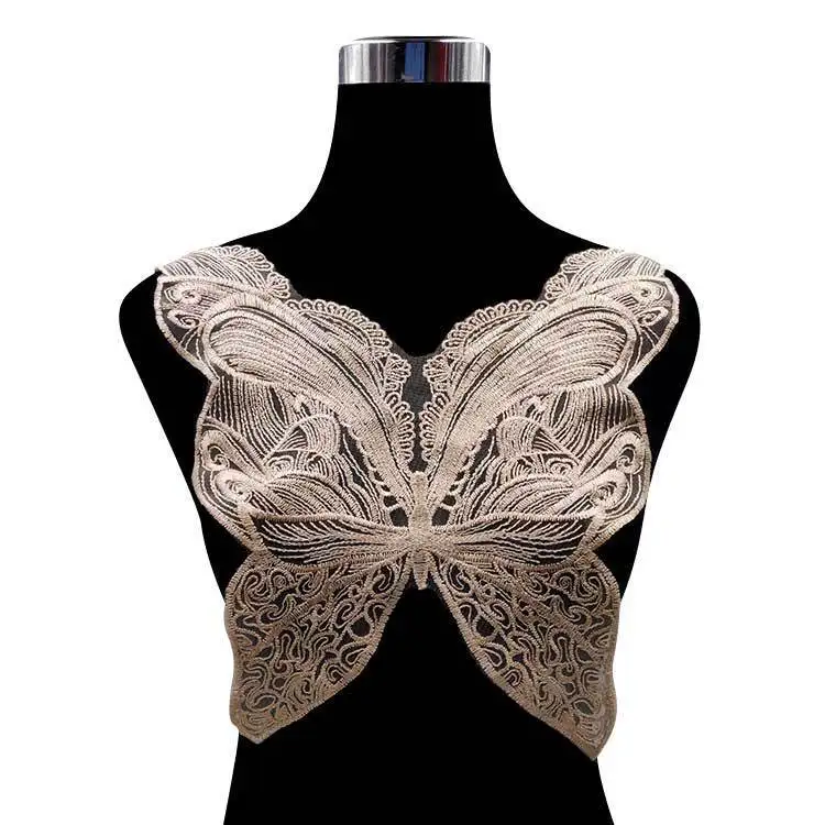 

1PCS Tulle Embroidery Butterflies Lace Fabric Motif Corsage Scrapbooking Guipure Appliques DIY Costume Accessories Decoration