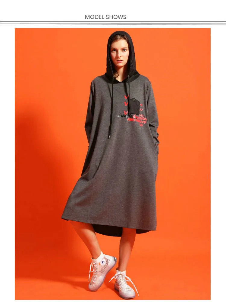Max LuLu корейская модная одежда в стиле панк женские длинные платья с капюшоном женские винтажные платья с принтом повседневные негабаритные уличные платья