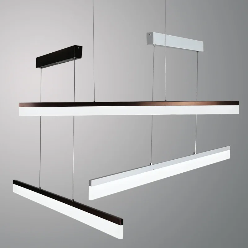 

Modern LED Pendant Lights for office Dining Room Living Room Long Strip hanging Lamp Lighting Fixture home decoration