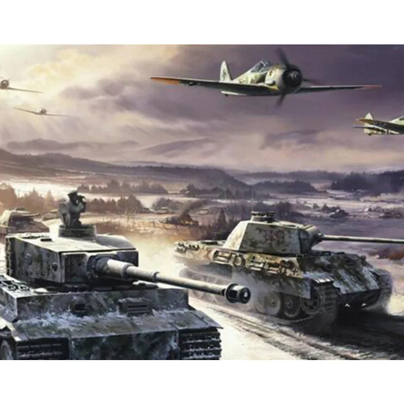 

Алмазная 5D картина «сделай сам», 3D-картина с полными кругами, вышивка «Вторая мировая война», 100%