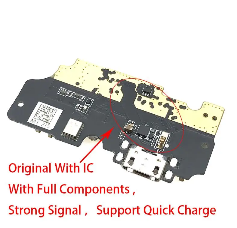 Original With IC Для Asus Zenfone 4 Selfie ZD553KL USB порт зарядное устройство док-станция разъем зарядная плата гибкий кабель микрофона микрофон - Цвет: Original With IC