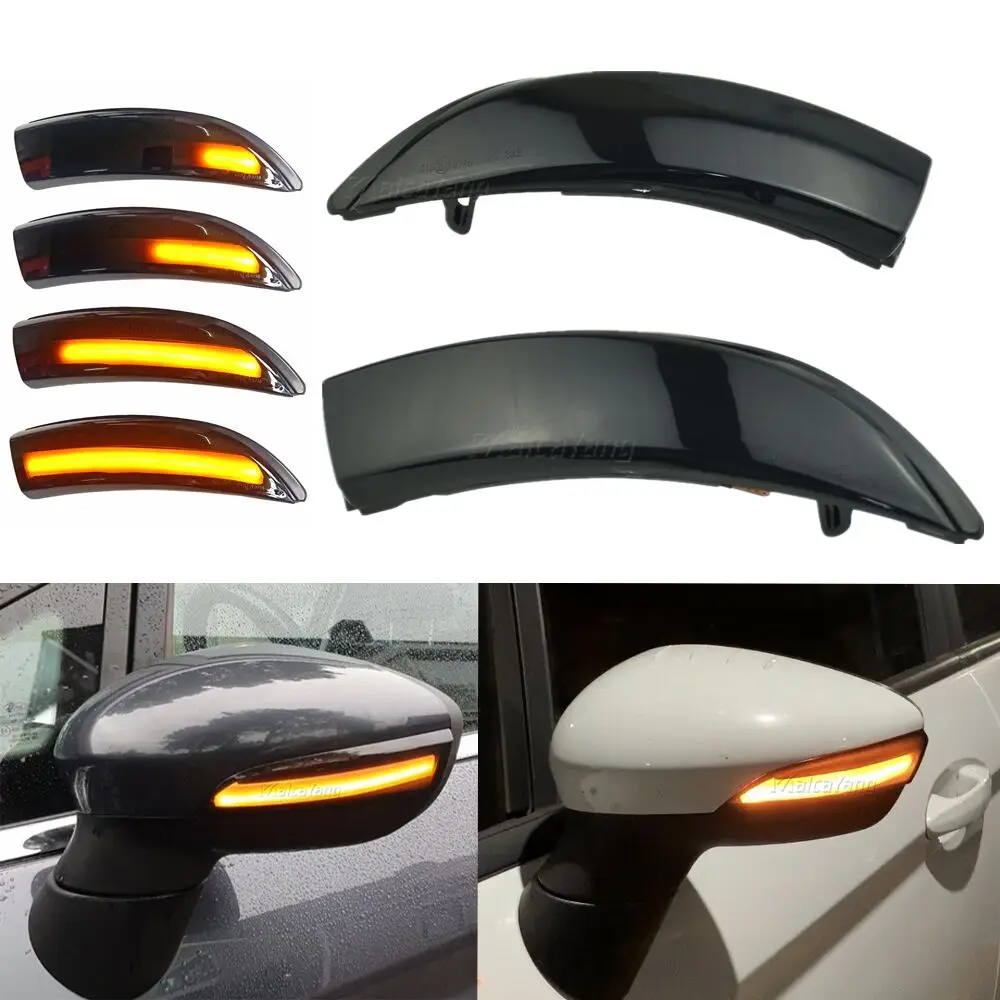 

LED Dynamic Turn Signal Light Fit For Ford Fiesta MK6 VI /UK MK7 2008-17 B-Max 2012-2017 Flowing Water Blinker Flashing Light