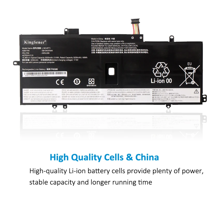 Аккумулятор KingSener L18M4P72 L18C4P71 для Lenovo Thinkpad X1 Carbon 7th 2019 2020 серии L18L4P71 SKB10K97642 02DL004 02DL005 -