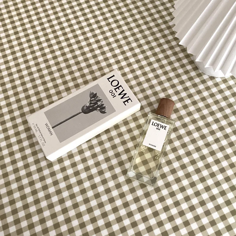 Клетчатая скатерть FSISLOVER Deco хлопковая круглая для обеденного стола