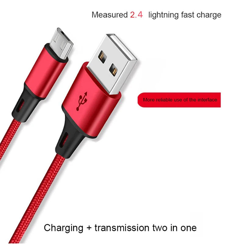 Кабель Micro USB 1 м 2 3 быстрое зарядное устройство для Samsung S7 S6 мобильный телефон