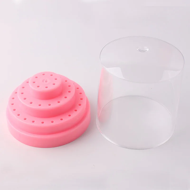 48 отверстий пустая коробка для хранения сверл дизайна ногтей акриловый