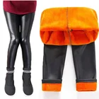 Леггинсы детские, зимние, Осенние, красные, из искусственной кожи