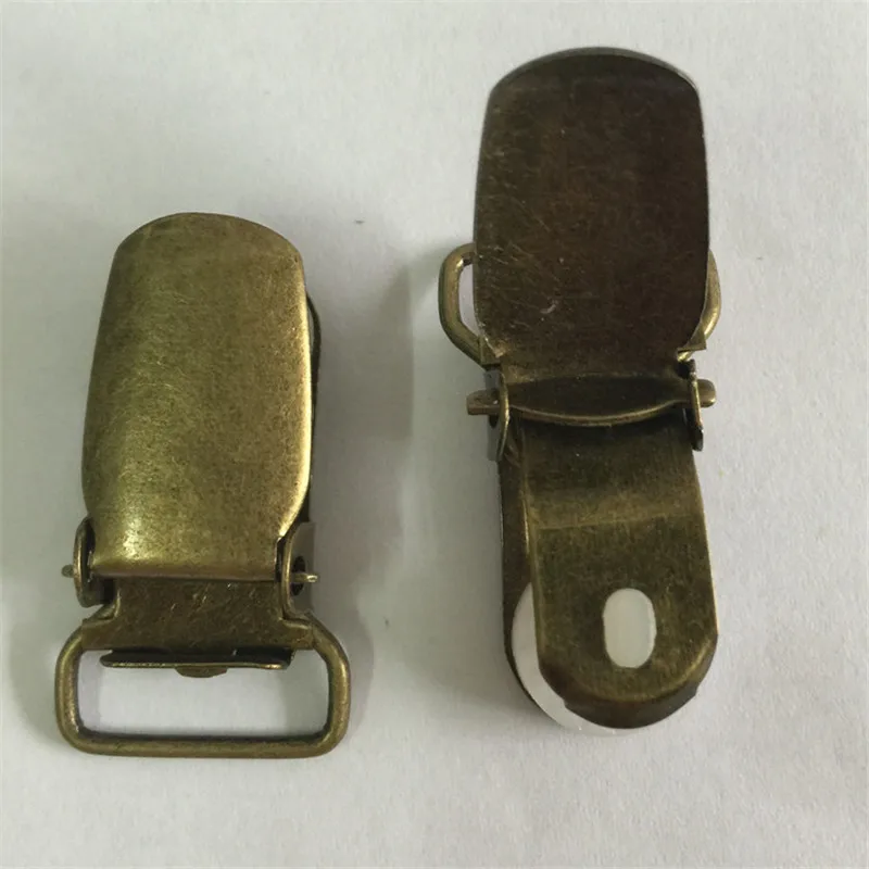 15mm antique bronze Metal Suspender Paci Pacifier Ribbon Clips Hook Mitten for Webbing Belt Snap Buckle Bronze 50pcs/lot |