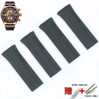 mens rubber soft strap for porsche design p6780 watch series womens silicone sports waterproof strap watch accessories