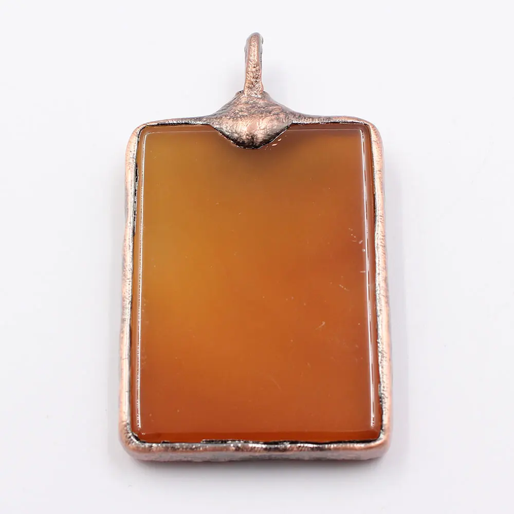 

APDGG 1 шт. натуральный оранжевый Агат позолоченный бронзовый Соединитель Кулон для ожерелья ювелирные изделия Сделай Сам