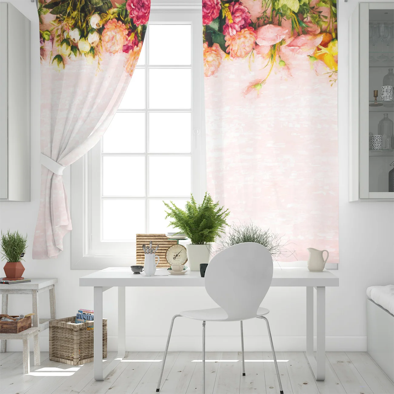 Акварельные цветочные украшения для дома занавески товары гостиной спальни | Дом