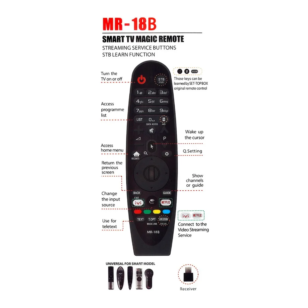 Пульт дистанционного управления для LG Magic для выбора Smart TV 55UK6200 Fernbedienung Rplacement AM-HR650A AN-MR650A