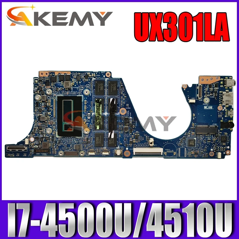 

Akemy UX301LA материнская плата для ноутбука ASUS ZenBook UX301LA UX301LAA оригинальная материнская плата 8GB-RAM I7-4500U/4510U