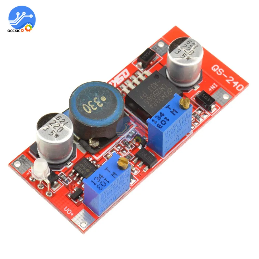 LM2596 DC 5-35V To 1 25-30V 3A модуль зарядного устройства для аккумулятора с понижением