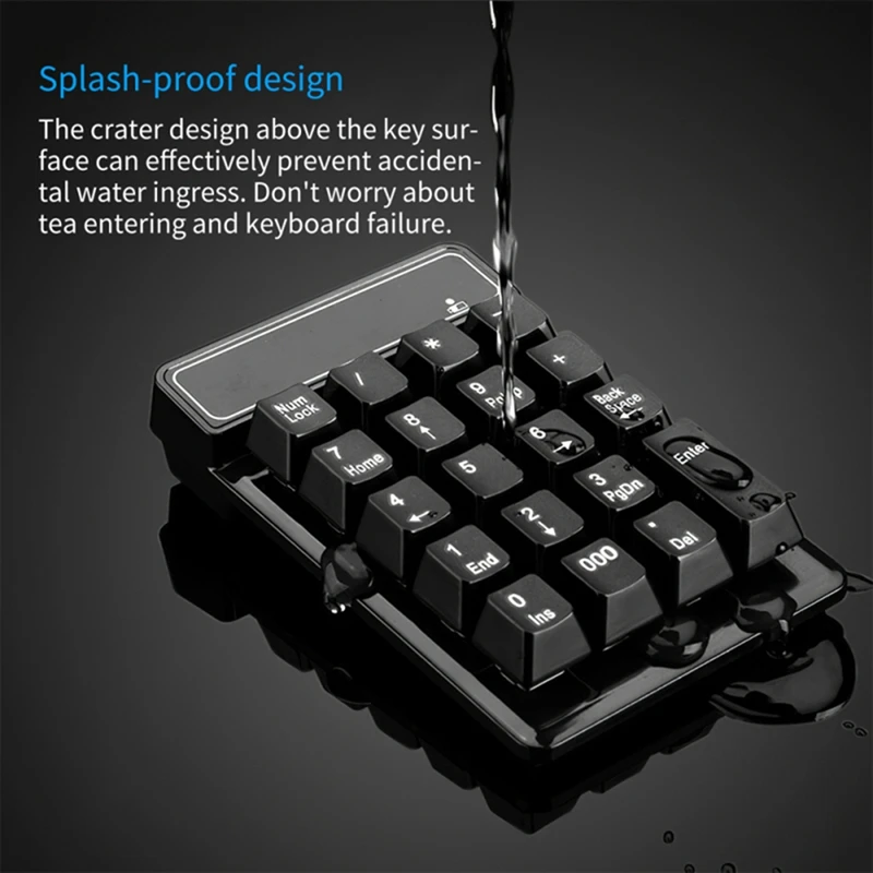 Wireless Keypad 19 Keys Waterproof Mechanical Numeric Keyboard for Windows XP/7/8 Laptop Computer Accessories | Компьютеры и офис