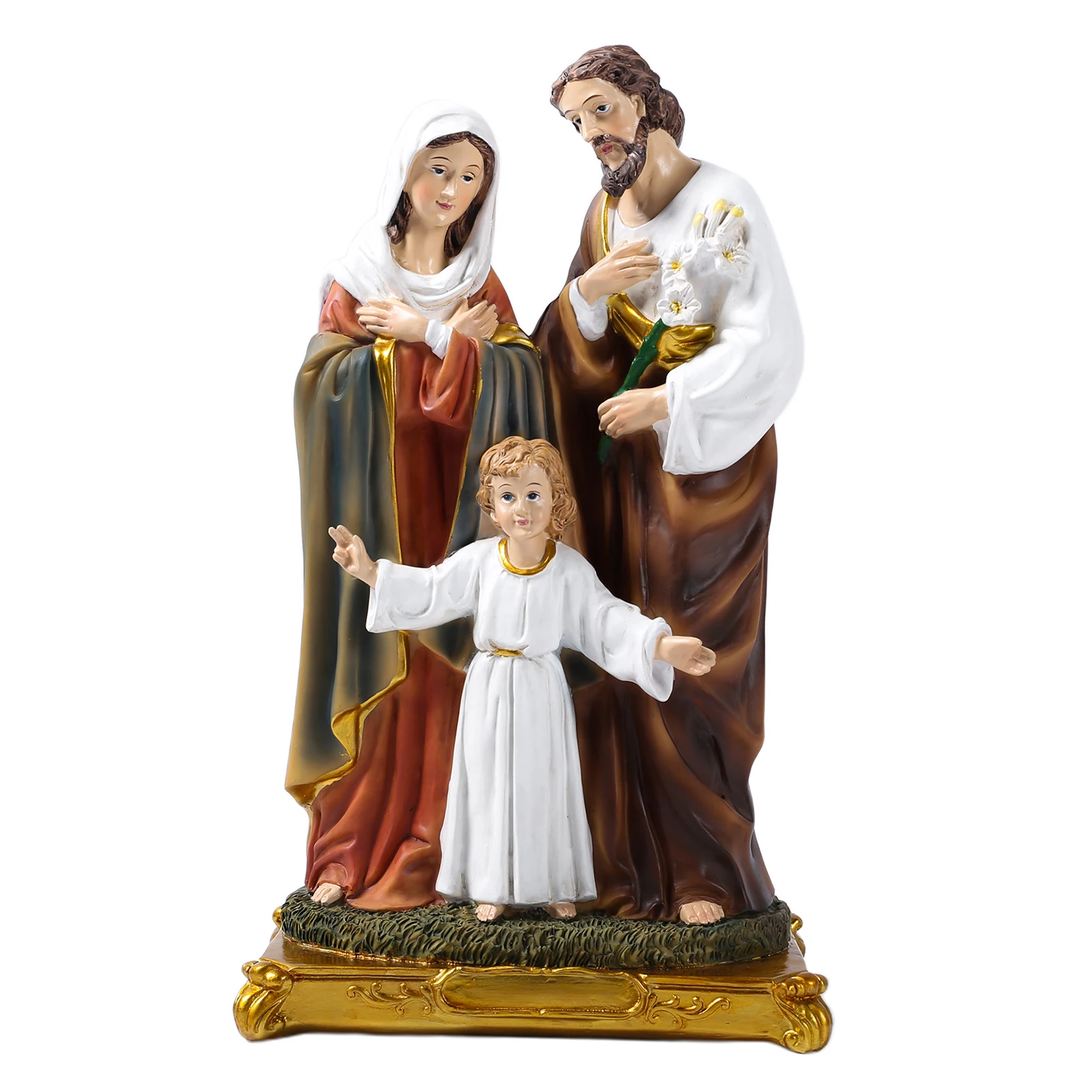 

Holy Family Jesus Mary Joseph Religious Statues, Resin Figurine for Home Church Decoration, Great Religious Gifts
