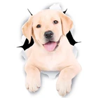 Наклейка из ПВХ, белый лабрадор, ретривер, различные размеры, для мотоцикла, ноутбука