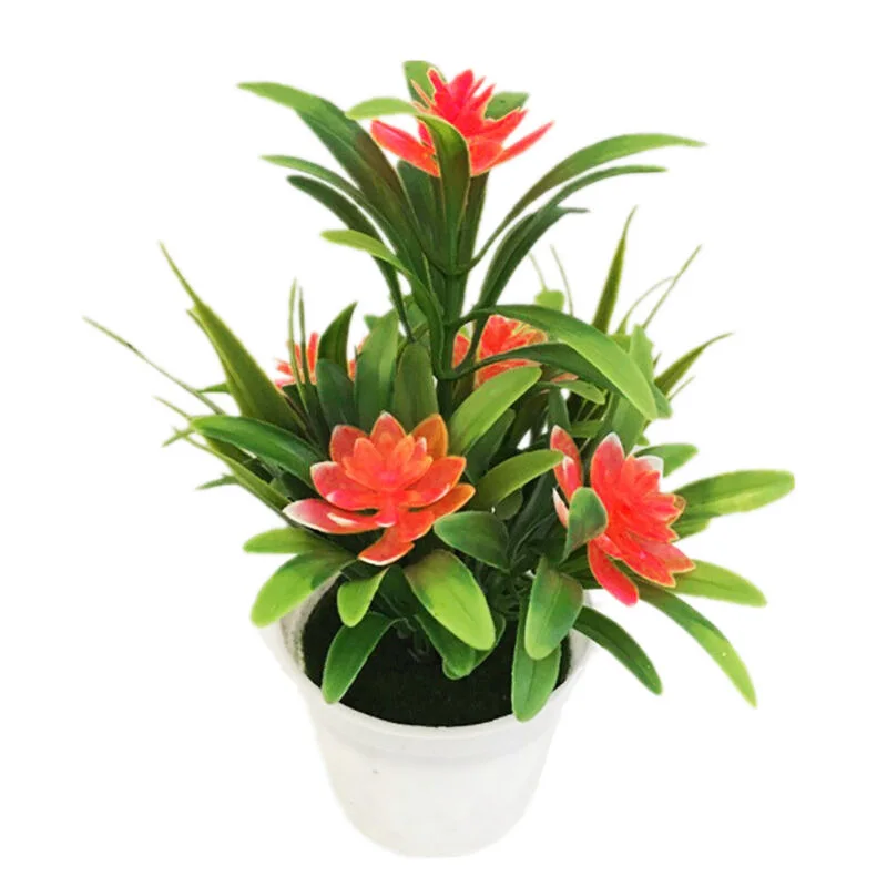 Plastic Artificial Fake Flowers Plant Pot Outdoor Home Office Floral Decor Gift | Дом и сад