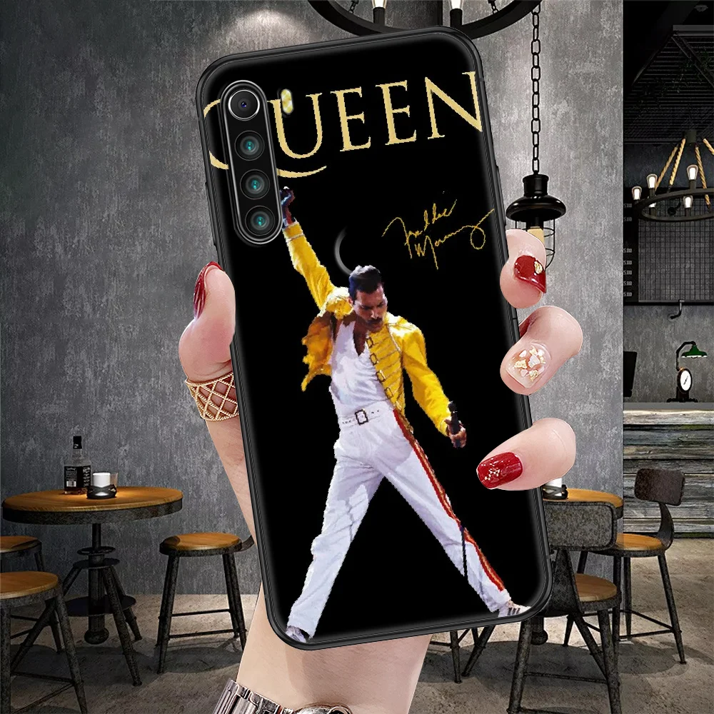 Freddie Mercury Queen band чехол для телефона Xiaomi Redmi Note 7 8 9 10 7A 8T 9A 9T 9S 10S Pro черный красивый