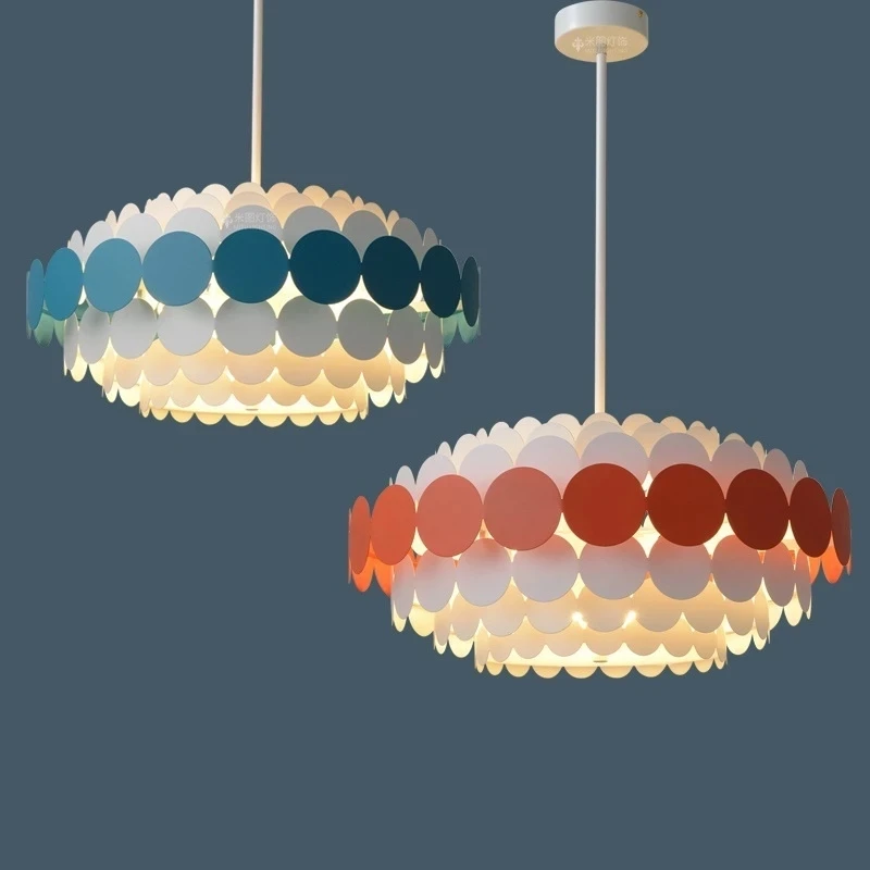 

Современные светодиодные подвесные светильники, металлические креативные лампы в скандинавском стиле для столовой, спальни, домашний декор, круглые осветительные приборы