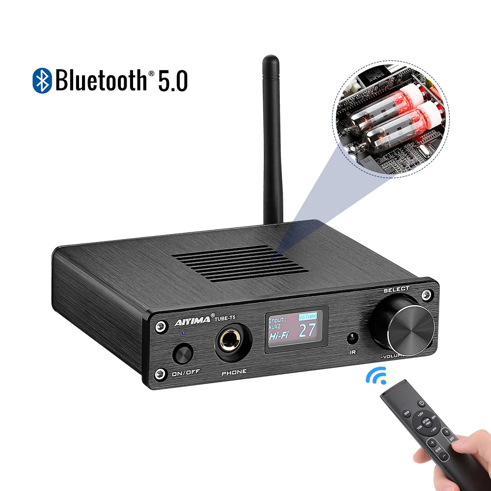 AIYIMA 6K4 трубчатый предусилитель QCC3003 Bluetooth5.0 предусилители стерео аудио усилитель