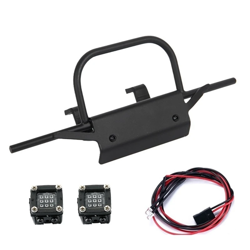 

Металлический передний бампер светодиодный светодиодной подсветкой, передняя фара s для MN D90 D99S MN-90 MN98 MN99S 1/12, детали для модификации радиоуп...