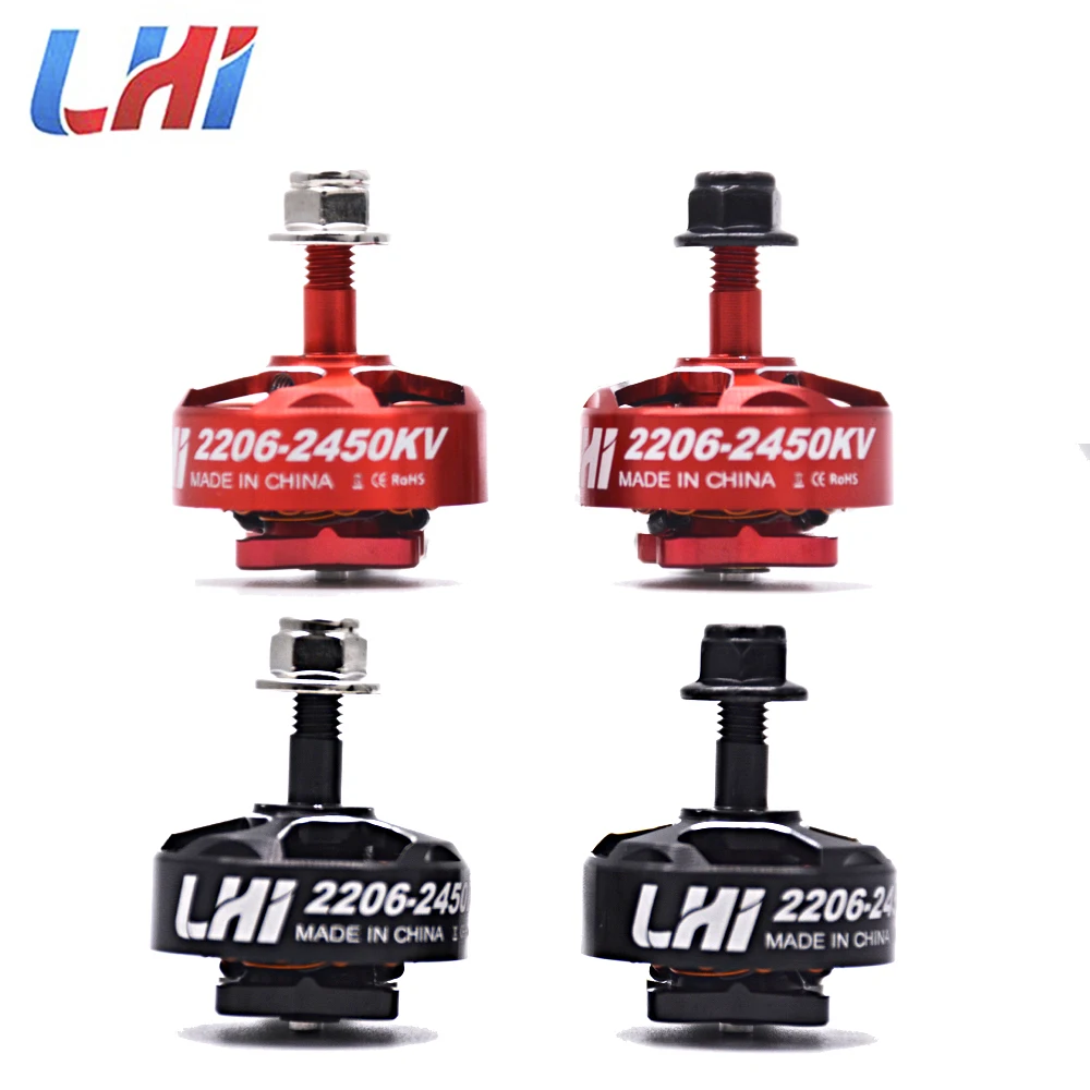 4 шт./лот LHI RS2206 2205 2204 2450KV CW/CCW бесщеточный двигатель использование для 20A ESC BLHeli_S fpv