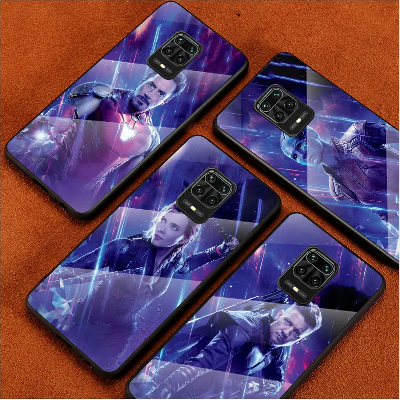 

Hero Marvel Avenger For Xiaomi Redmi Note 10 10S 9T 9S 9 8T 8 7 Phone Case Tempered Glass Hot New Shell Luxury Cove