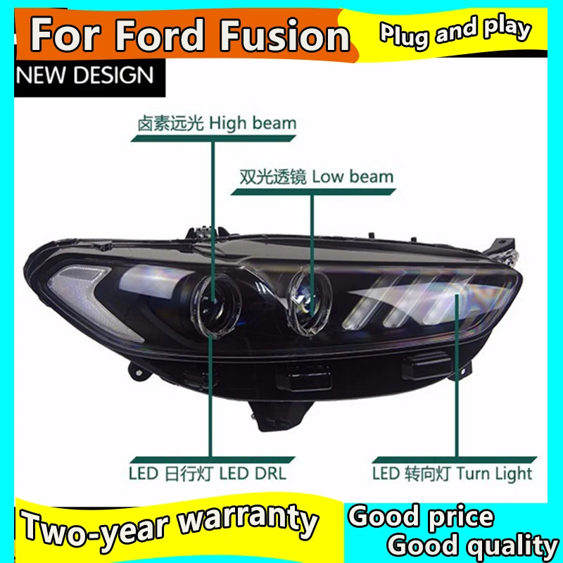 Автомобильный Стайлинг для Ford Fusion фар 2013- Mondeo DRL Mustang Дизайн Hid динамический сигнал Bi Xenon светодиодный луч аксессуары
