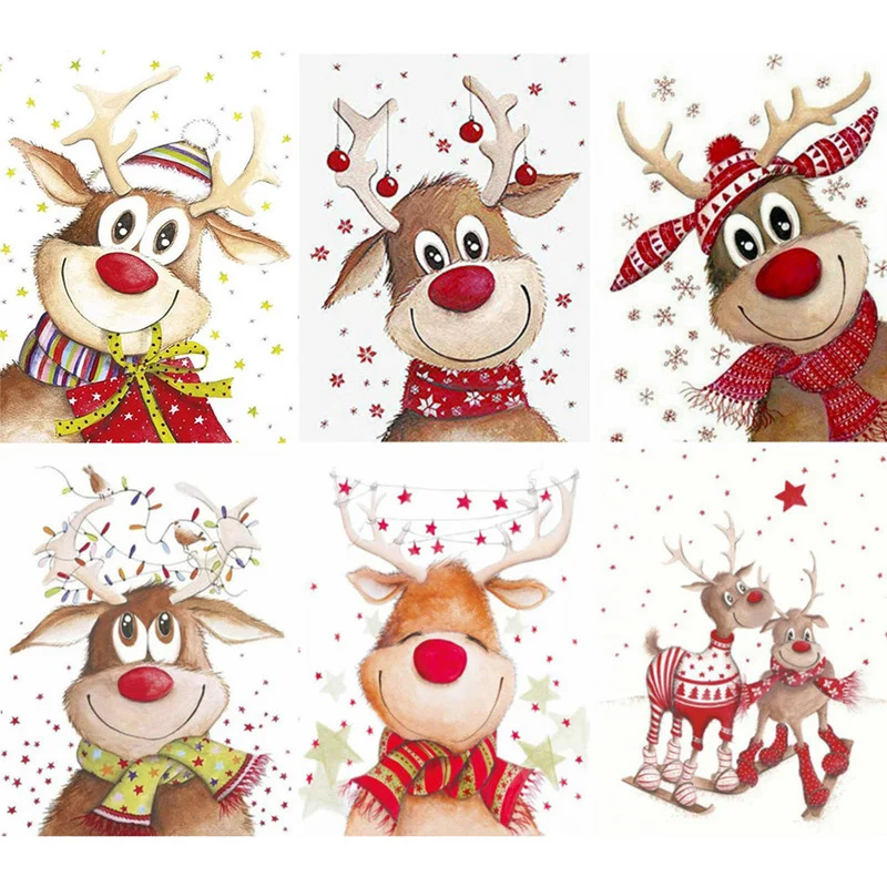 

Diamond Painting Christmas Deer Full Square/Round Drill 5D DIY Diamond Mosaic Animal Embroidery Handmade Hobby Gift