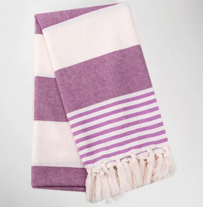 Розовое/фиолетовое/коричневое/синее/оранжевое полотенце из чистого хлопка для