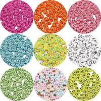 mixed smile acrylic beads 47mm round flat loose spacer beads for jewelry making handmade diy bracelet necklace accessories