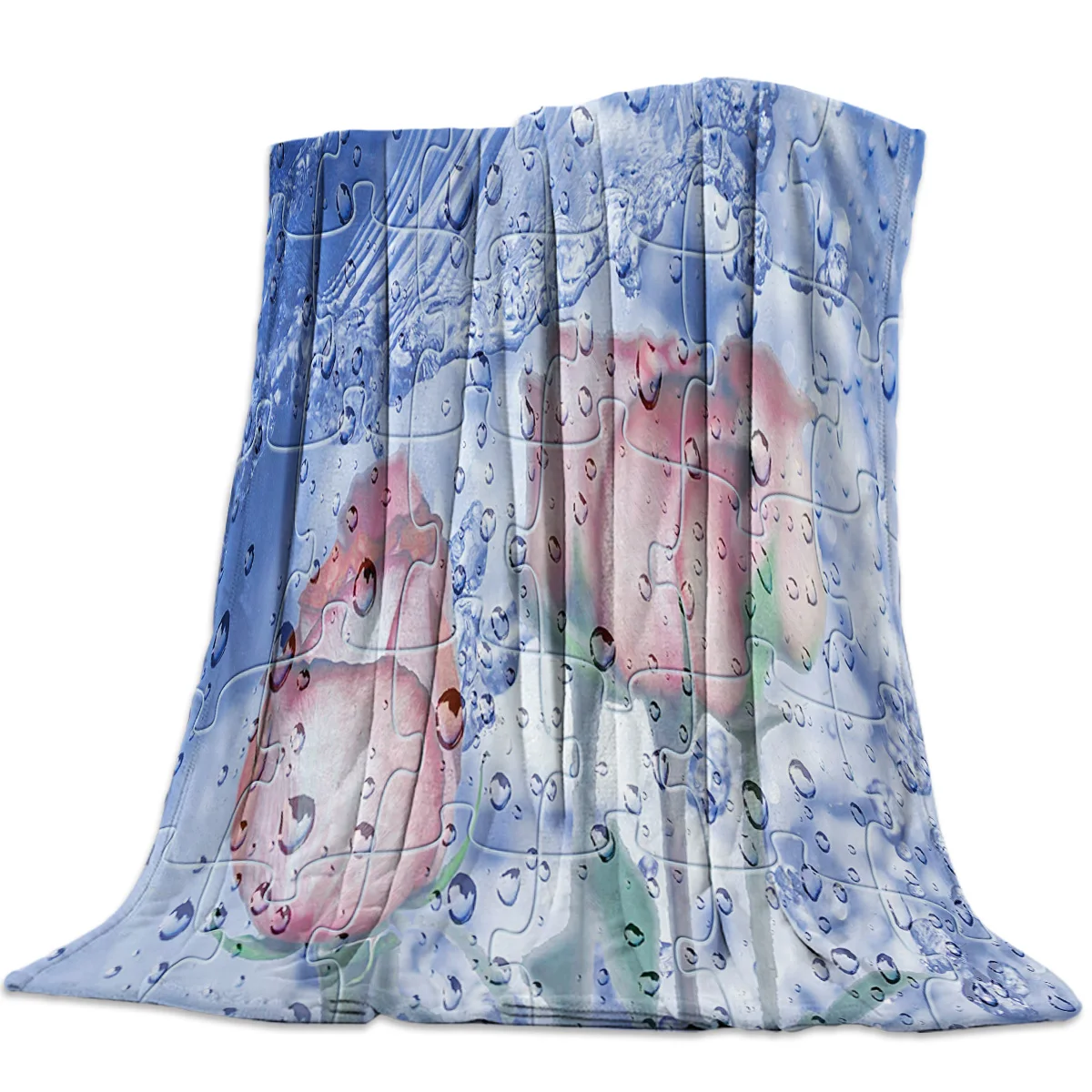 Пазл розовое одеяло для дивана кровати детей и взрослых теплое Коралловая